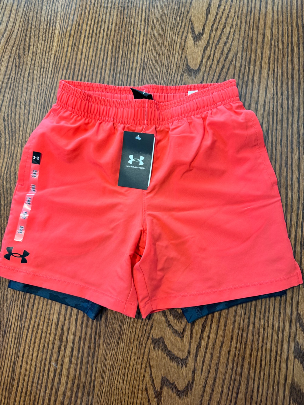 Under Armour UA Tech Woven 2-in-1 Shorts - Racer Red & Mod Gray NWT